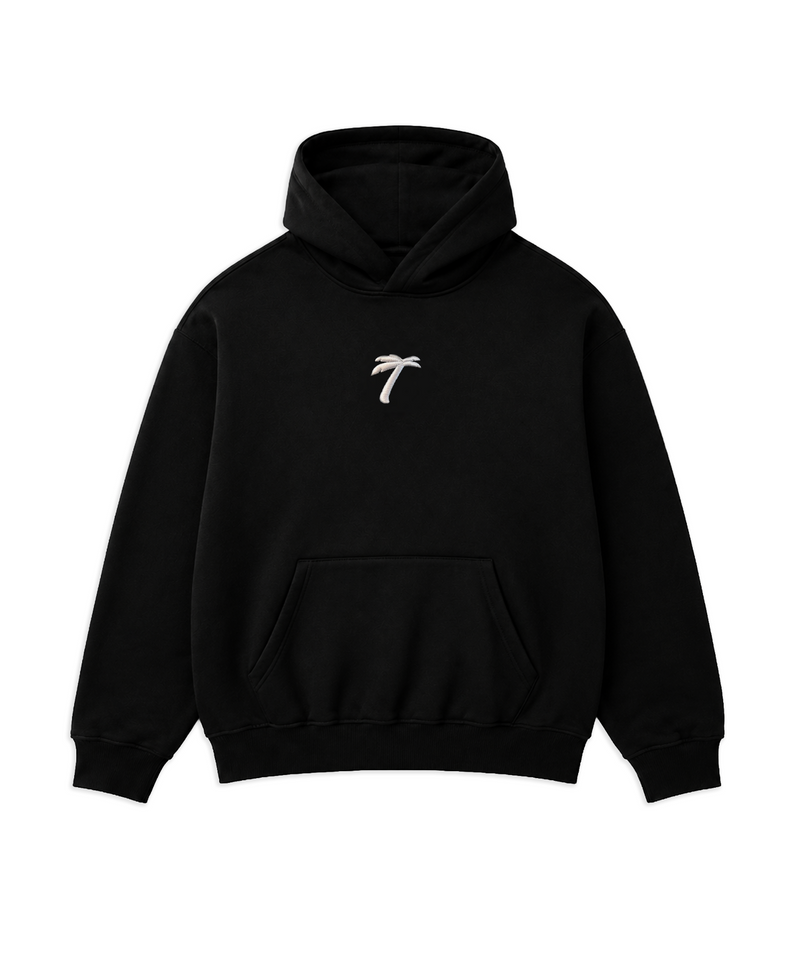 "Essentials Hoodie" - Black/White